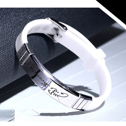 12 Zodiac Sign Bracelet for Men Women Stainless Steel Clasps Zodiac Silicone Bracelet Men Women Couple Bracelets