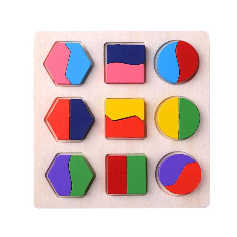 Wooden Montessori Puzzle Sorting Math Animals Fruit Bricks Preschool Learning Educational Game Baby Toddler Jigsaw Puzzles Toys