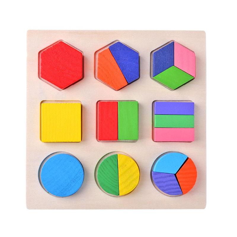 Wooden Montessori Puzzle Sorting Math Animals Fruit Bricks Preschool Learning Educational Game Baby Toddler Jigsaw Puzzles Toys