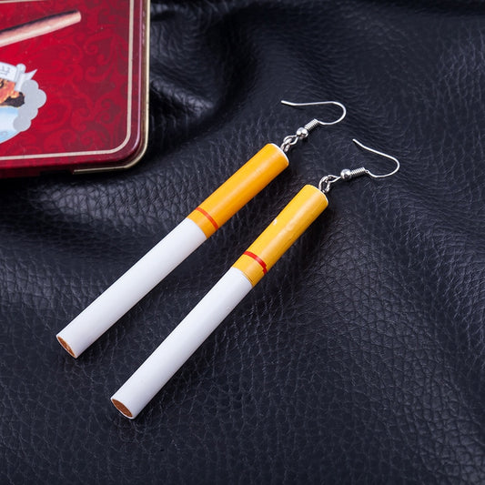 Fashion woman Earrings wholesale Cigarette butts earrings restoring ancient ways Gout contracted girl dangle earring for women