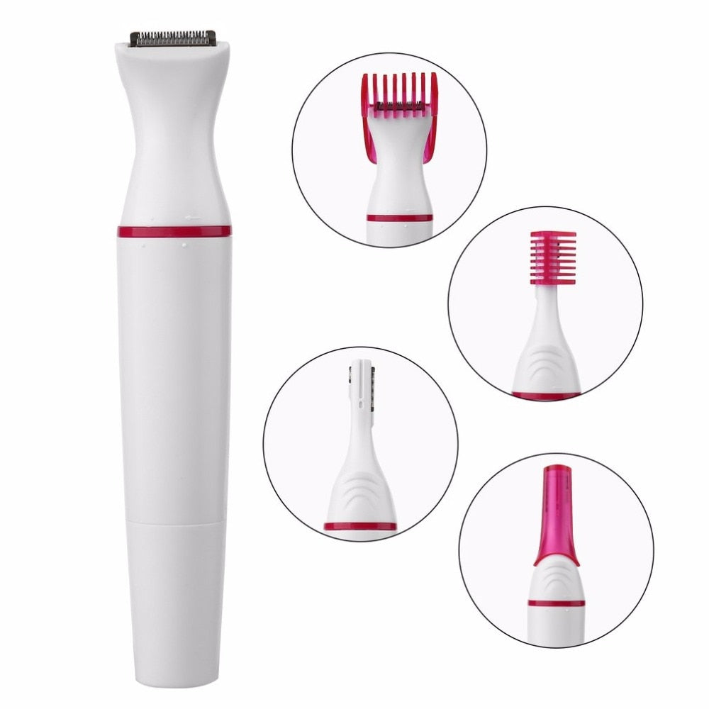 5 In 1 multifunction Women Hair Removal Female Shaving Machine Electric Trimmer Razor for Bikini Eyebrow Face Underarm