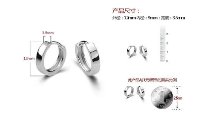 XIYANIKE Silver Color Smooth Men And Women Models Silver Earring For Women Earring Sterling-silver-jewelry Brinco VES6390