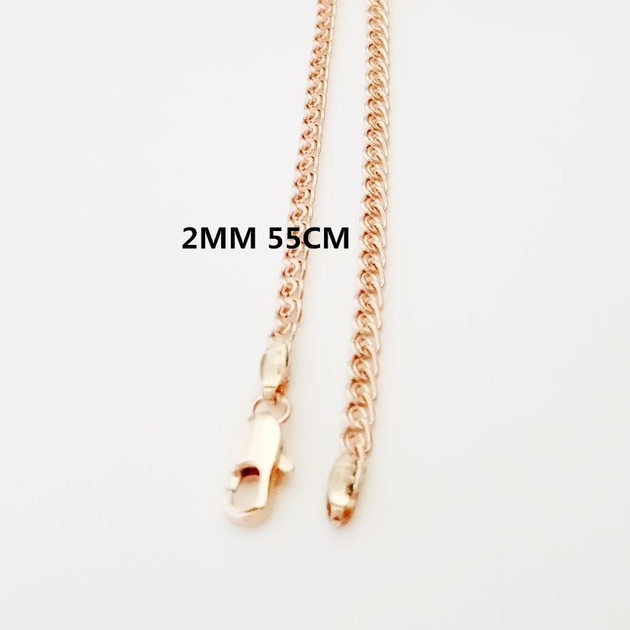 585 Rose Gold Color Women Men Round Cubic Zircon 12 Zodiac Pendants Constellation Jewelry