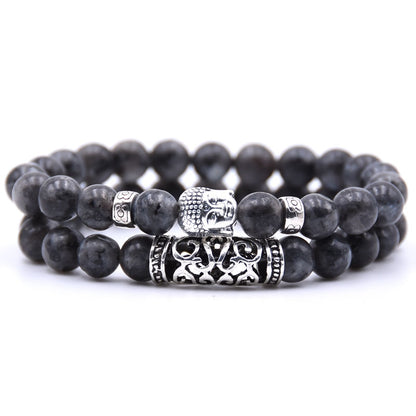 NCRORCN  Men Women Beads Bracelet Beaded Black Lava Stone Prayer Beads Buddha Bracelet sets for Women and Mens Pulseras