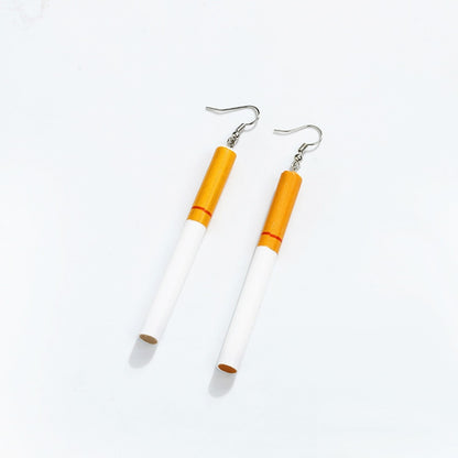 Fashion woman Earrings wholesale Cigarette butts earrings restoring ancient ways Gout contracted girl dangle earring for women