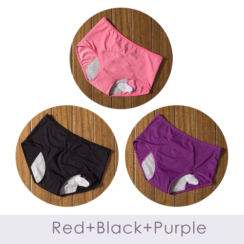 3pcs/Set Leak Proof Menstrual Panties Women Period Underwear Sexy Pants Incontinence Underwear Briefs Dropshipping DULASI