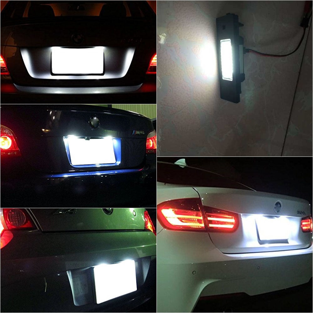 2XCar License Number Plate LED Light for BMW E81 E87 E63 E64 E89 Z4 F20 F21 MINI R55 R60 R61 Fiat Light Source CANBUS Trunk Lamp