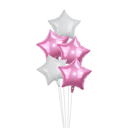 5Pcs 18inch Gold Silver Foil Star Balloon Wedding Balloons Decoration Baby Shower Children&#39;s Kids Birthday Party Balloons Globos