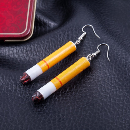 Fashion woman Earrings wholesale Cigarette butts earrings restoring ancient ways Gout contracted girl dangle earring for women