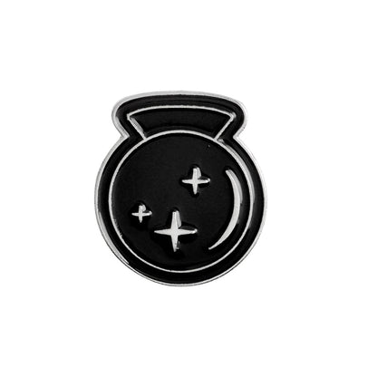 Punk Trendy WITCH kitty enamel pin triple moon pentacle brooch circular WITCH DO IT BETTER badge tarot card cross coffin jewelry