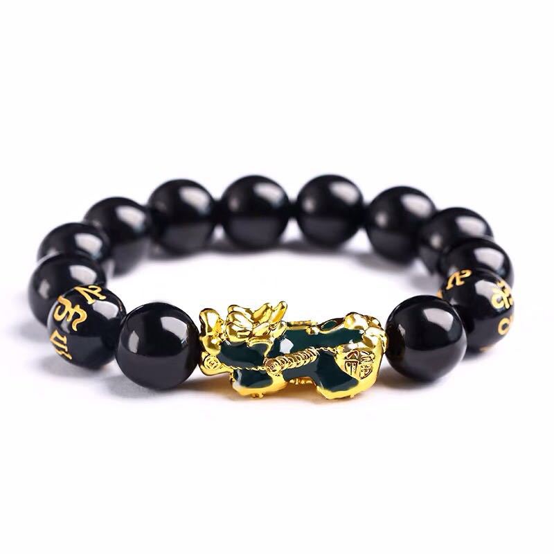 Feng Shui Men&#39;s Lucky Prayer Beads Bracelet for Men Women Wristband Gold Color Pixiu Wealth and Good Luck Changing Bracelets