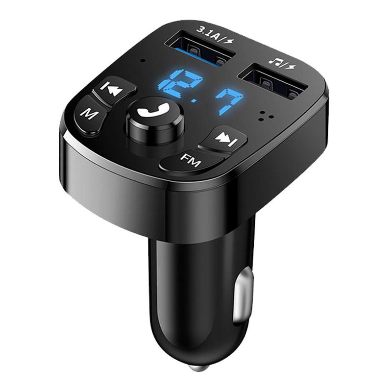 LCD Hands-Free FM Transmitter Wireless Bluetooth-compatible  Car Kit MP3 Music Player Support USB TF Card for Mobile Phones