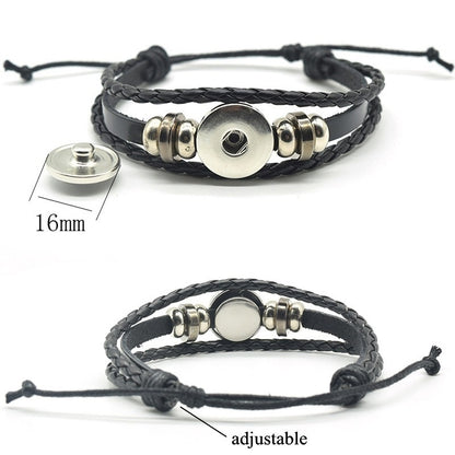 12 Zodiac Signs Glass Dome Leather Bracelet Fashion Jewelry for Couple Aries Taurus Leo Cancer Aquarius Pisces Bangle Bracelet