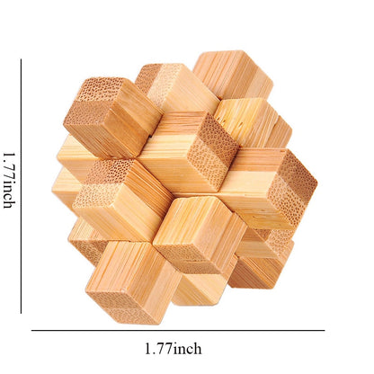 Wooden Kong Ming Lock Lu Ban Lock IQ Brain Teaser Educational Toy for Kids Children Montessori 3D Puzzles Game Unlock Toys Adult