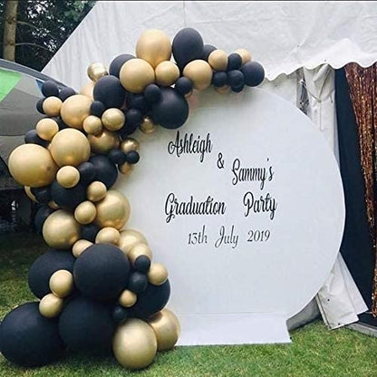 110pcs Balloon Arch Garland Kit Chrome Gold Latex Black Balloons Wedding Hawaiian Party Birthday Balloons Globos Decoration