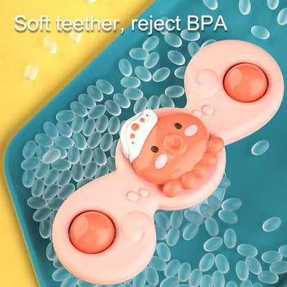 Montessori Baby Bath Toys For Boy Children Bathing Sucker Spinner Suction Cup Toy For Kids Funny Child Rattles Teether