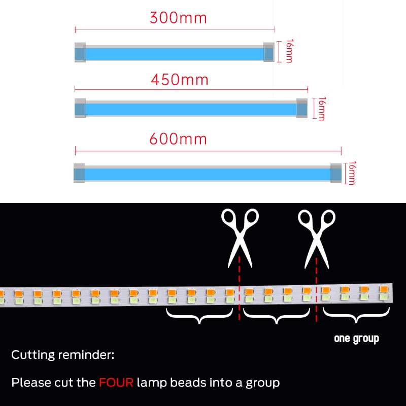 2Pcs Car LED Light Strip DRL Daytime Running Lights Flexible Auto Headlight Surface Decorative Lamp Flowing Turn Signal Styling