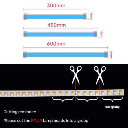 2Pcs Car LED Light Strip DRL Daytime Running Lights Flexible Auto Headlight Surface Decorative Lamp Flowing Turn Signal Styling