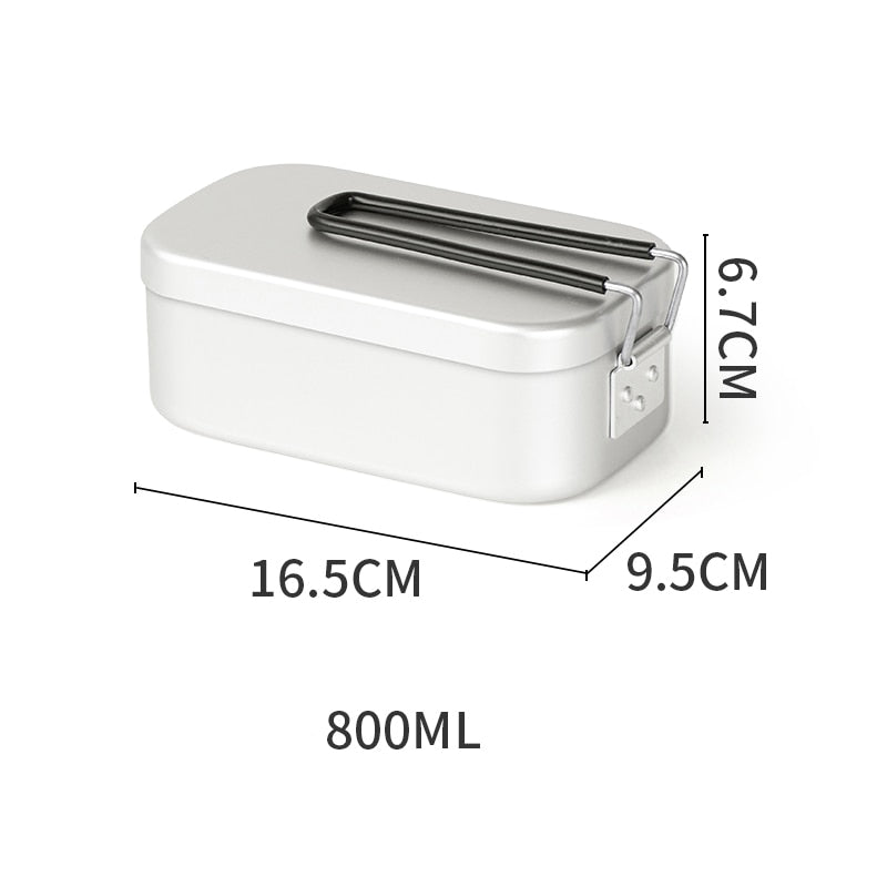 Aluminum Alloy Lunch Box Stainless Picnic Box Ourdoor Dinner Pail Travel Camping  food Containe Breafast Storage Dinnerware