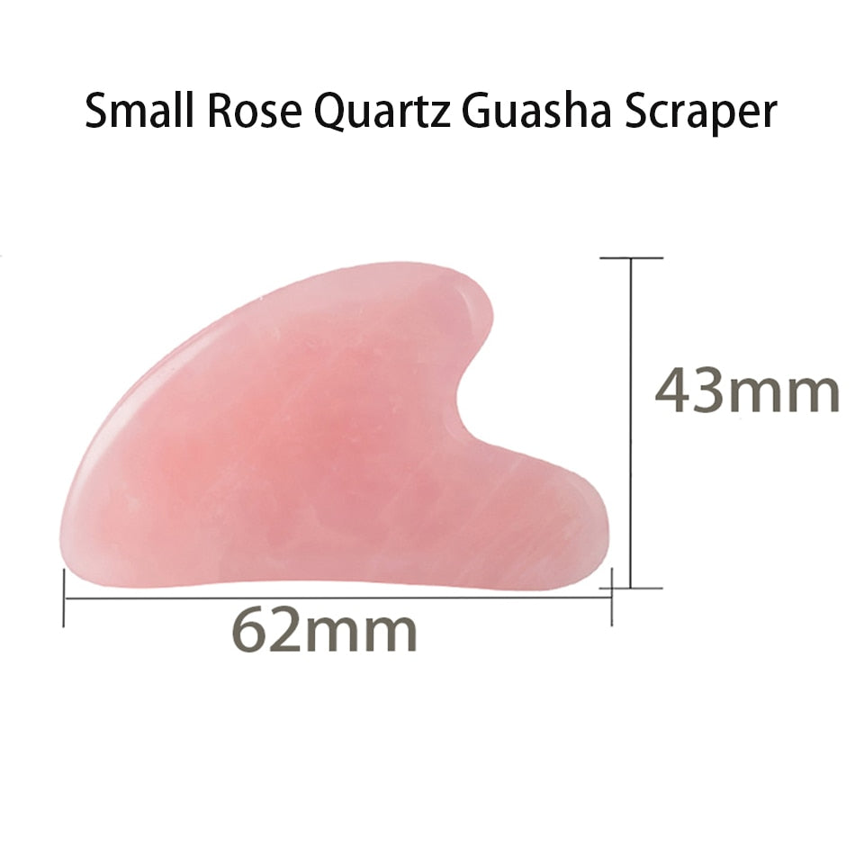 Natural Jade Stone Gua Sha Massage Board Rose Quartz Guasha Plate Jade Face Massager Scrapers Tools For Face Neck Back Body