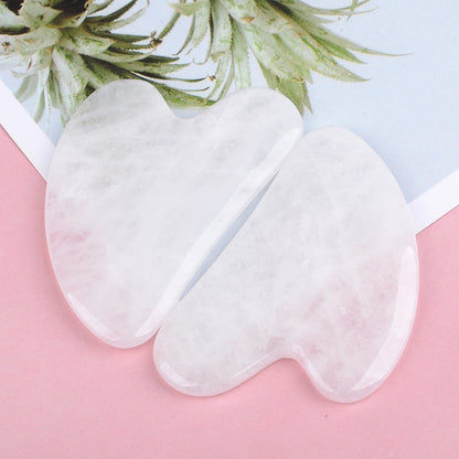 Natural Jade Stone Gua Sha Massage Board Rose Quartz Guasha Plate Jade Face Massager Scrapers Tools For Face Neck Back Body