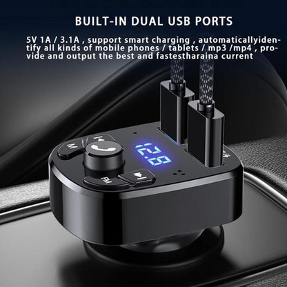 LCD Hands-Free FM Transmitter Wireless Bluetooth-compatible  Car Kit MP3 Music Player Support USB TF Card for Mobile Phones