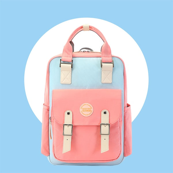 TINYAT Women&#39;s school laptop backpack Youth Donut backpacks High School Bag for teenage girl backpack Kids Book Bag Mochila