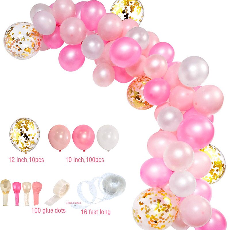 12ft Table Balloon Arch Kit For Birthday Party Wedding Graduation Christmas Decorations Baby Shower Bachelor Party Supplies