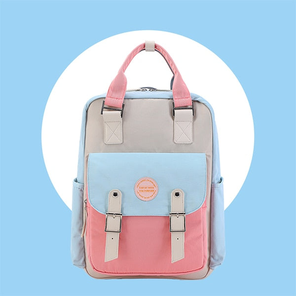 TINYAT Women&#39;s school laptop backpack Youth Donut backpacks High School Bag for teenage girl backpack Kids Book Bag Mochila