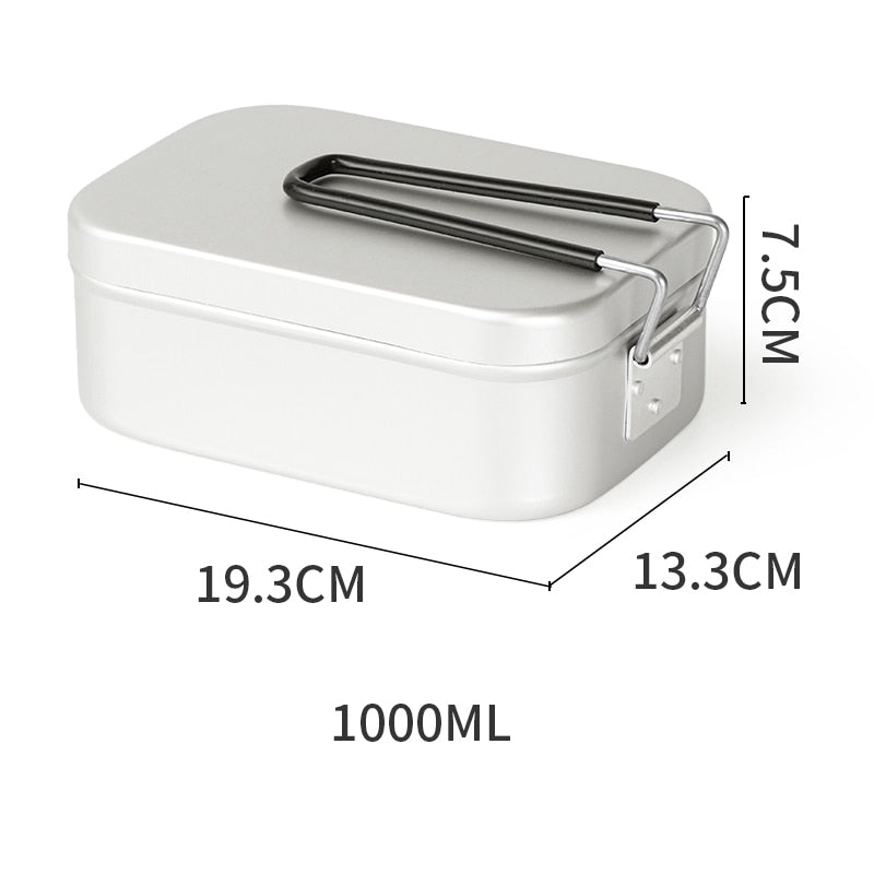 Aluminum Alloy Lunch Box Stainless Picnic Box Ourdoor Dinner Pail Travel Camping  food Containe Breafast Storage Dinnerware