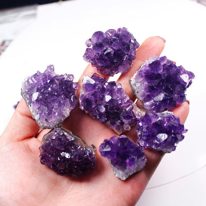 Natural Raw Amethyst Quartz Purple Crystal Cluster Healing Stones Specimen Home Decoration Crafts Decoration Ornament