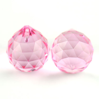 20mm/30mm/40mm 10pcs Chandelier Crystal Faceted Ball Prism Colorful Suncatcher Feng Shui Ball Glass Lamp Parts