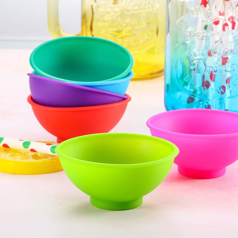 14Pcs/Set Mini Silicone Compote Bowls Kit Soft Flexible Slingle Bowl Kitchen Under Glazed Tableware Batch