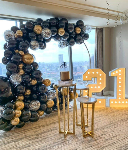 110pcs Balloon Arch Garland Kit Chrome Gold Latex Black Balloons Wedding Hawaiian Party Birthday Balloons Globos Decoration