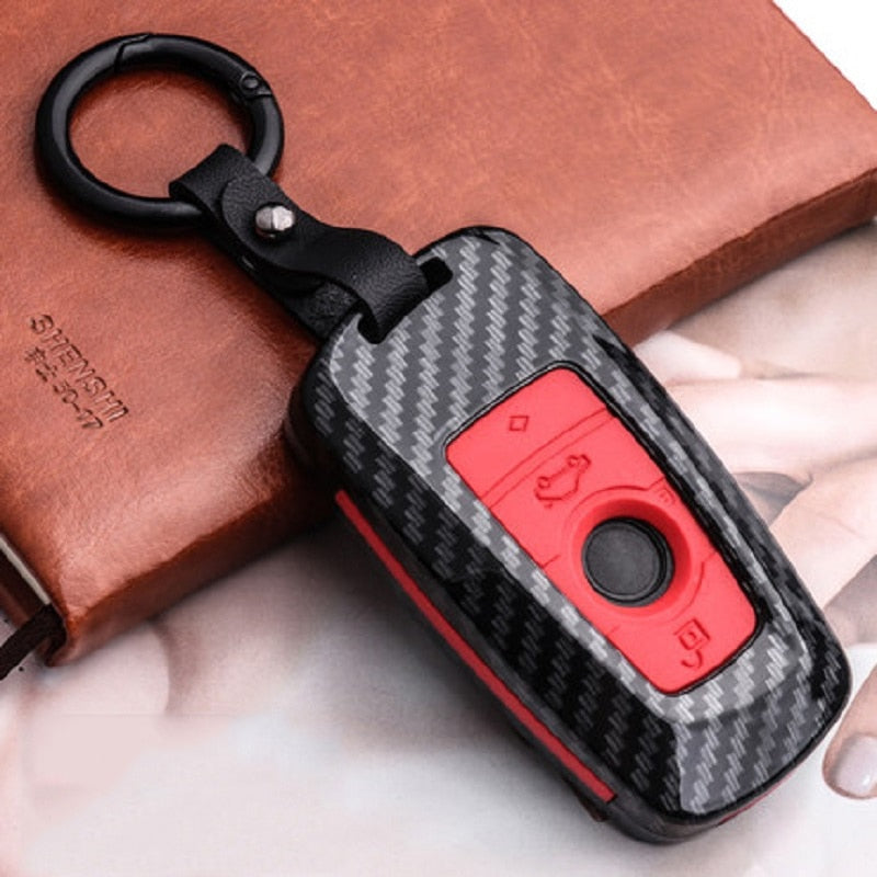 Fashion ABS Carbon fiber Car Remote Key Case Cover For BMW 1 2 3 4 5 6 7 Series X1 X3 X4 X5 X6 F30 F34 F10 F07 F20 G30 F15 F16