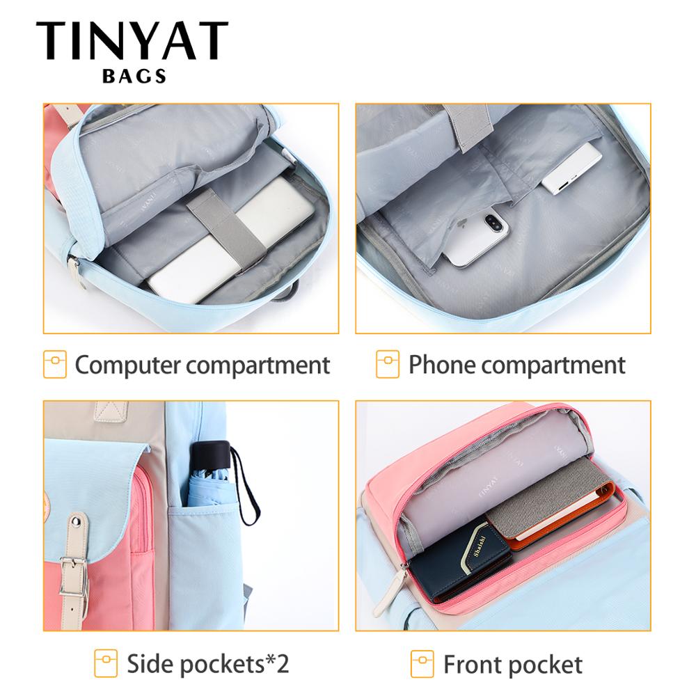 TINYAT Women&#39;s school laptop backpack Youth Donut backpacks High School Bag for teenage girl backpack Kids Book Bag Mochila