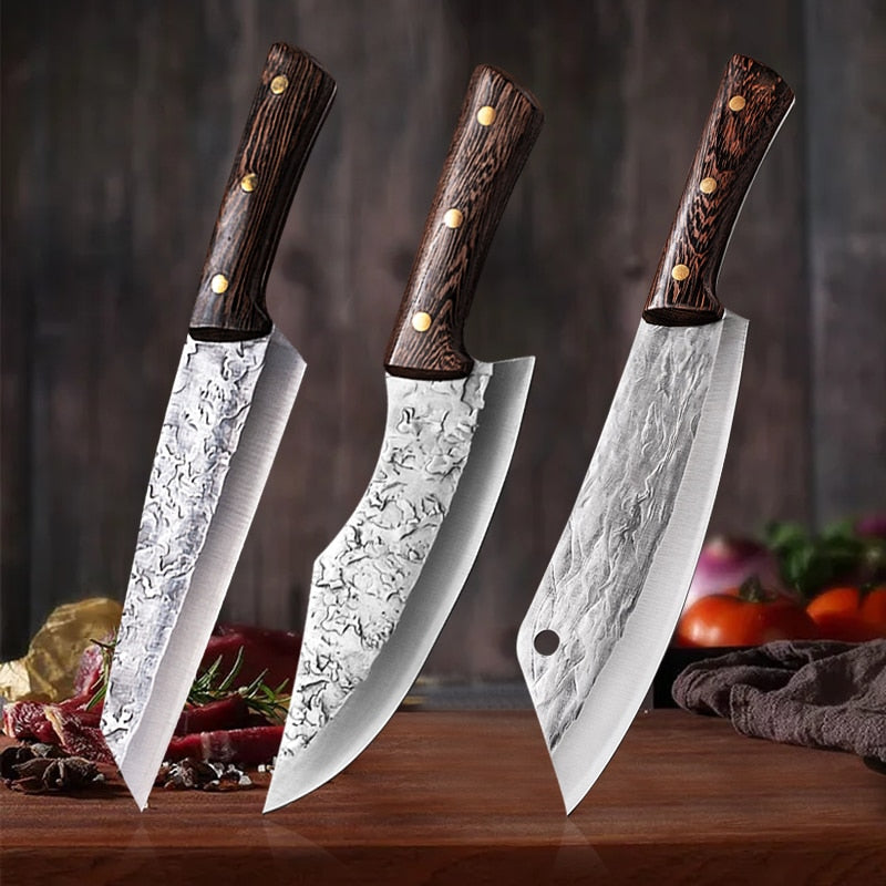 Forging Boning Knife Japanese Knife Handmade Steel Kitchen Boning Knives Chef Slicing Utility Santoku Butcher Cleaver