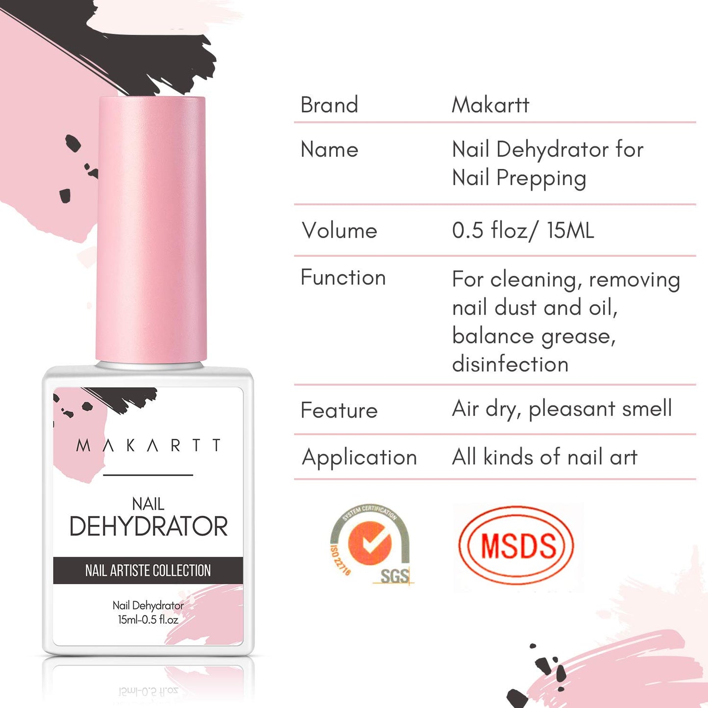 Makartt Nail Dehydrator and Nail Primer Bonder for Nail Prepping,  Superior Bonding Primer for Gel Nail Polish