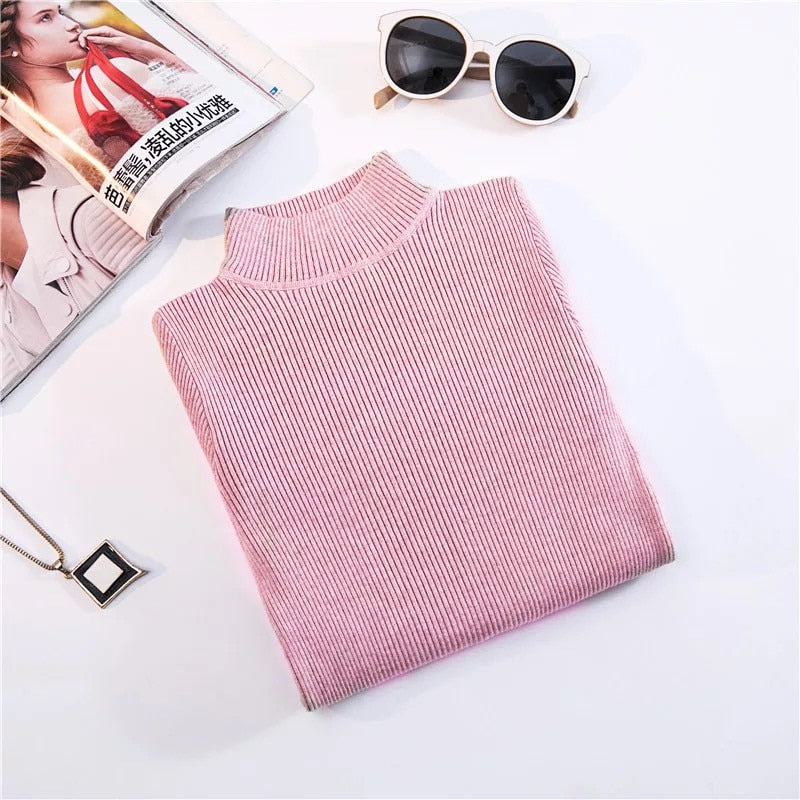 Marwin New-coming Autumn Winter Top Pull Femme Turtleneck Pullovers Sweaters Long Sleeve Slim Oversize Korean Women&#39;s Sweater