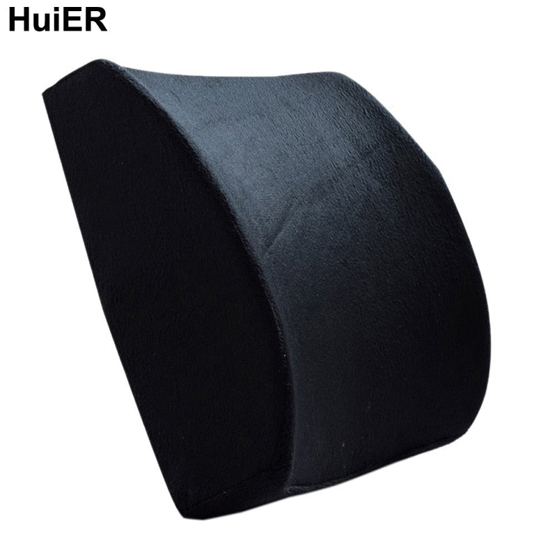 HuiER Memory Foam Lumbar Back Support Cushion Massage Waist Car  Seat Cushion for Office Home Car Auto Seat Chair Car-covers