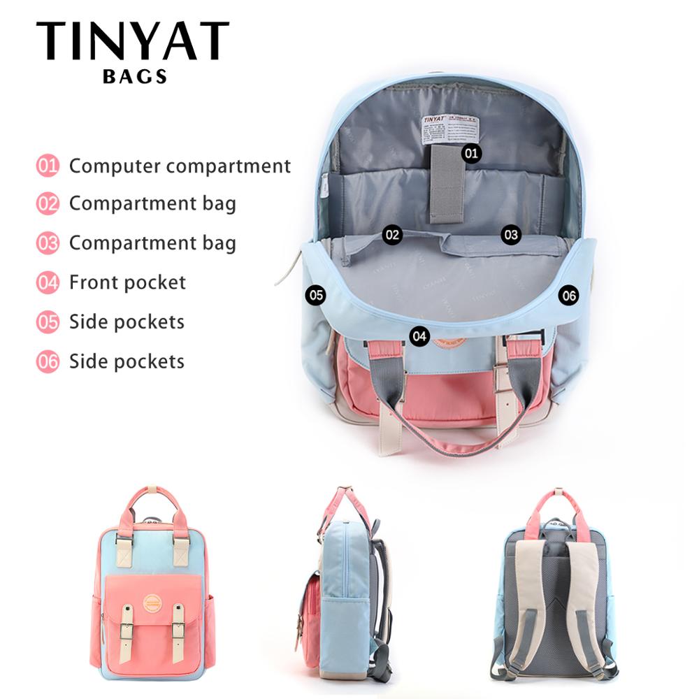 TINYAT Women&#39;s school laptop backpack Youth Donut backpacks High School Bag for teenage girl backpack Kids Book Bag Mochila