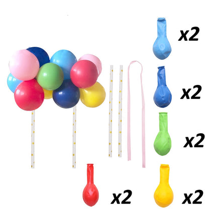 10pcs/Set 5 Inch Balloon Cake Topper Rose Gold Balloon Cake Toppers for Baby Shower Birthday Party Wedding Decorations