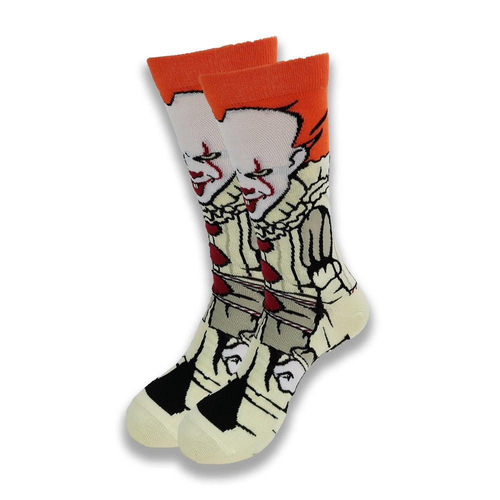 A Pair of Autumn and Winter High Quality Cartoon Socks Men Hip-Hop Street Soft and Comfortable Socks Skateboard Crew