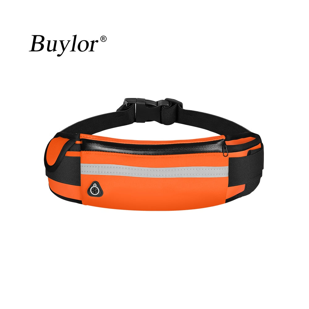 Buylor Sports Waist Pack Men Belt Pouch Women Running Belt Waist Bag Men Waterproof Fanny Pack Wallet Portable Phone Holder Gym