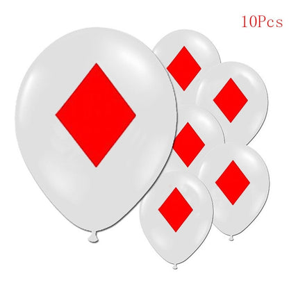 Casino Theme Decoration Playing Card Disposable Tableware Poker Las Vegas Party Decoration Balloon Game Night Magic Party Supply