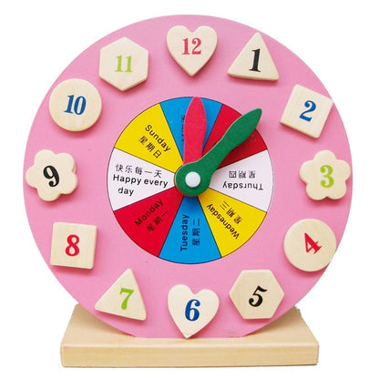 Montessori Wooden Toys Baby Weather Season Calendar Clock Time Cognition Puzzle Preschool Educational Teaching Aids Toys Kids