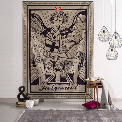 Myth Illustration Style Tarot Tapestry Creative Dark Witchcraft Room Headboard Arras Carpet Astrology Blanket Home Decoration