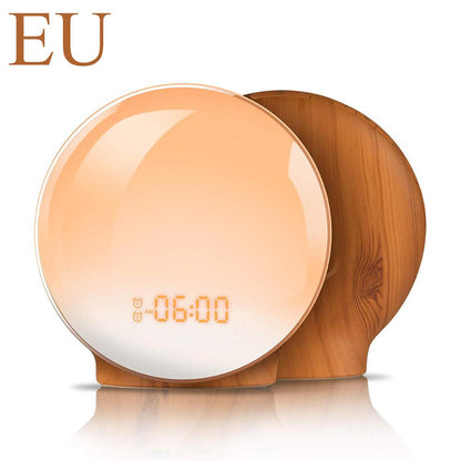 Digital Snooze Function Alarm Clock New Wake Up Light Clock Sunrise Sunset Light FM Function Alarm Clock for Daily Life