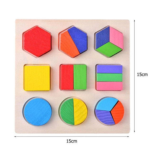 Baby Educational Wooden Toys Montessori Early Learning Rainbow Wooden 3d Puzzle Board Game Preschool Toys For Children