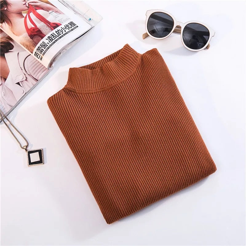 Marwin New-coming Autumn Winter Top Pull Femme Turtleneck Pullovers Sweaters Long Sleeve Slim Oversize Korean Women&#39;s Sweater